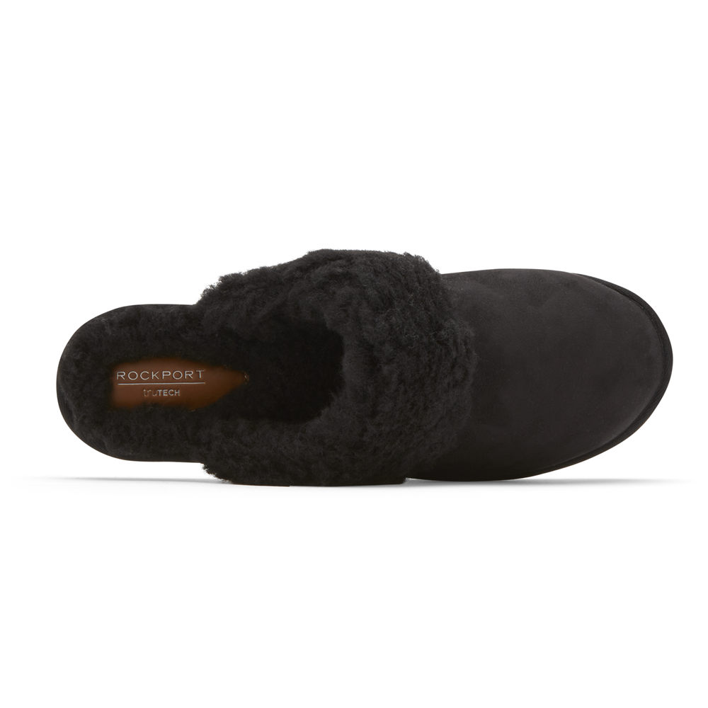 Rockport Slippers For Womens Black - truTECH Veda Slide - WF6540923